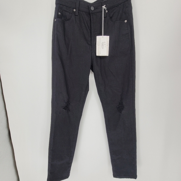 Ag NWT Jeans High Rise Vintage Slim Alexxis In Black Cotton Blend size 28R - Picture 3 of 9